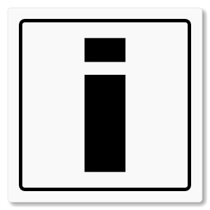 Informace, 100x100mm, bílá, Arizona